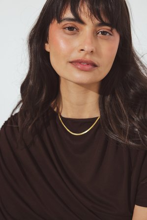 NA-KD Guldpläterat glänsigt smalt halsband - Guldpläterade smycken - Guld - One Size