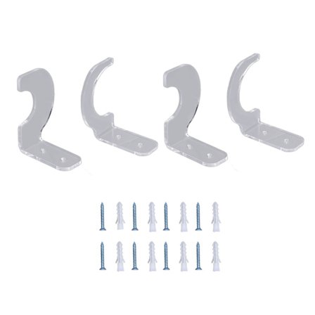 2 stk. vægmonteret sværdholder til ophængning af akrylholder til hjemmekontor