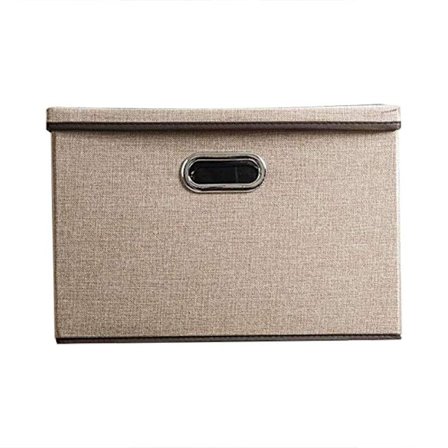 Stor hopfällbar förvaringslåda med lock Tyg hopfällbar förvaringslåda Förvaringslåda med lock Korg Korg Sovrum -Klänning Kontor Barnkammare Fyrkantig