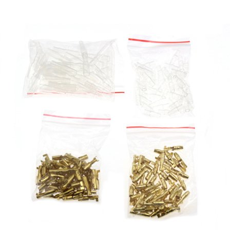 4.0 Bullet Terminal Bil Elektrisk Ledningskontakt Diameter 4mm Pin 50sett/200stk Hunn + Hann + for Kasse Kaldpress Term