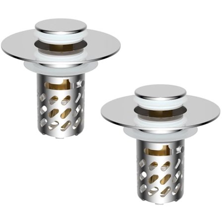 1/2/3/4-pakka Metallinen kylpyammeen tulppa – Universaali viemärin siivilä (1,1"-2,36") irrotettavalla ruostumattomalla teräksestä valmistetulla 