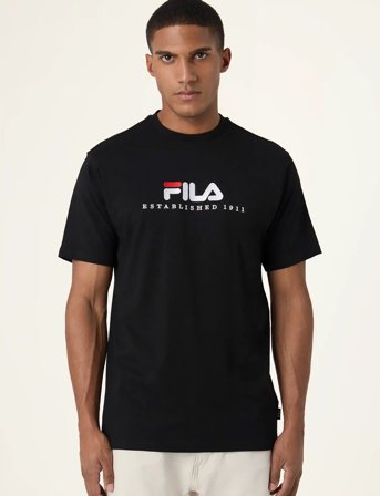FILA Valsera Regular Logo T-Shirt - Black - M