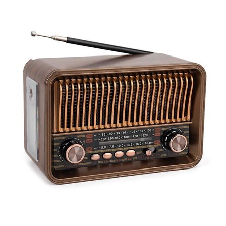 Bærbar FM AM SW Radio Vintage Radio Trådløs Bluetooth Høyttaler med LED Lommelykt Støtte TF-kort