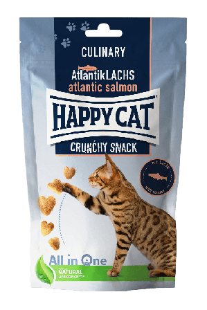Happy Cat - Crunchy Snack laks/erter 70 g - Katt - Kattegodteri & kattegress - Tyggesnacks for katter - ZOO.no