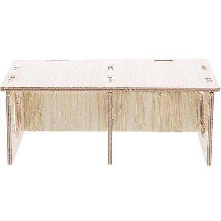 Træ Hamster Habitat Mus Habitat Marsvin Hytte Mus Træhus Hamster Legetøj (21X11CM, Gul)