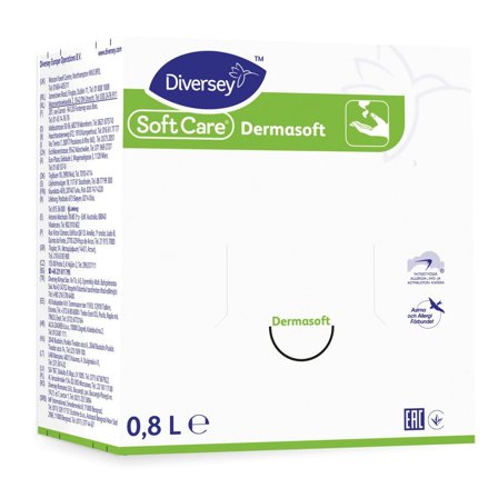 DIVERSEY Soft Care Dermasoft H9, refillpatron med flytande handkräm, 800 ml - Lyreco - Städ och hygien - Tvål och hygien - Hygiensystem - Soft Care