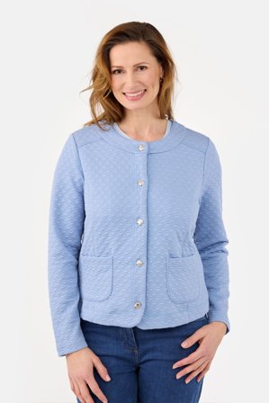 BRANDTEX - Let Jakke - Blå - Struktureret Kvalitet