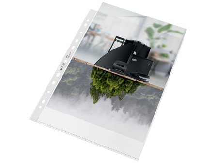 LEITZ Plastficka recycled stansad PP A4 0,09 A4 transparent 100/fp - Lyreco - Kontorsmaterial - Mappar och plastfickor - Plastfickor - Öppen överkant