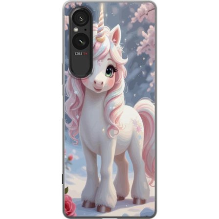 Kompatibelt Mobildeksel til Sony Xperia 5 V Minimalistisk glitchtypografi med teksten cute but psycho i neonlignende fargeeffekt