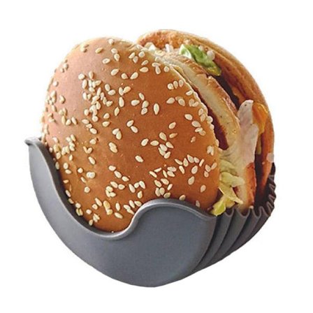 Holder til Hamburger, Silikone - Sort
