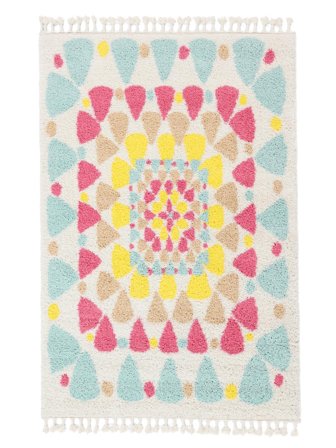 Shaggy Rug Momo White/Multicolor Oeko-Tex