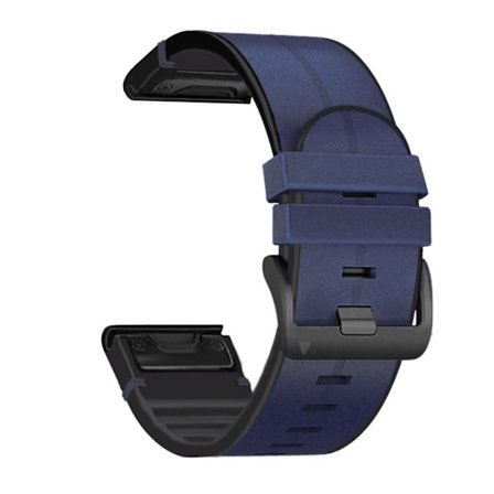 Garmin Fenix 6X/5X Plus/3/3 HR Klockarmband i läder- Blå