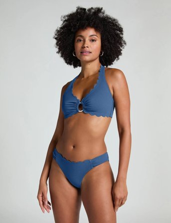 Hunkemöller Scallop Rio Bikini Bottoms - Blue - L