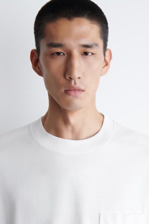 COS Men's Oversized Heavyweight Cotton T-Shirt in White