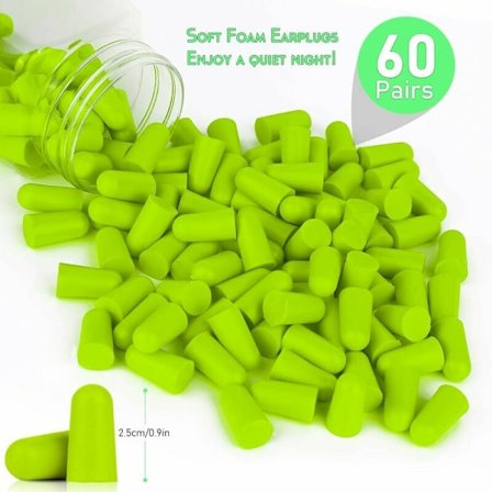 Ørepropper, anti-støy ørepropp 35,5 dB, myke kuler for å sove i fleksibelt skum, gjenbrukbare ørepropper for søvn, arbeid, reise - 60 stk