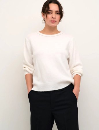 Kaffe Kameridith Pullover - White - XL
