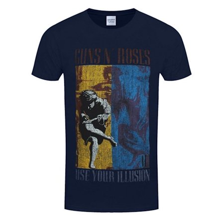 Guns N Roses Unisex Adult Use Your Illusion T-Shirt L Marinblå