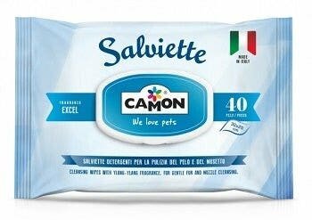 Camon Salviette Excel Per Cani/Gatti 40 Pezzi