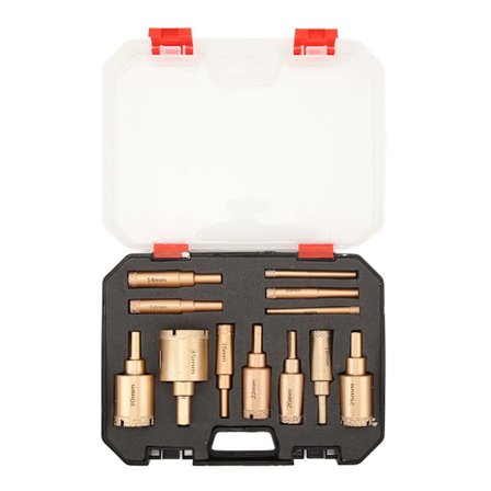 12 st Torra Våta Hålsåg Borr Set för Granit Marmor Keramisk Kakel Skärning