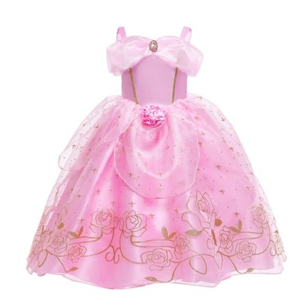 Prinsesse-kjole for jenter, Cosplay-kostymer, Fest, Barn, Off Shoulder