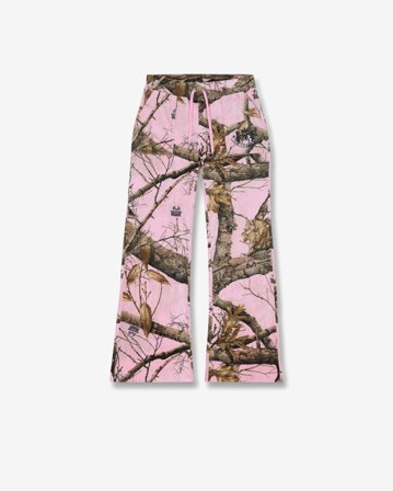 W REALTREE VELOUR LAYLA TRACK PANTS - PINK EDGE M