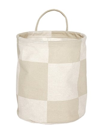 OYOY Living Design Chess Laundry/Storage Basket - Small - Beige - 18X18X22CM x 18