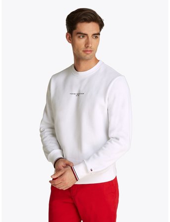 Tommy Hilfiger Small Tommy Logo Crewneck - White - M
