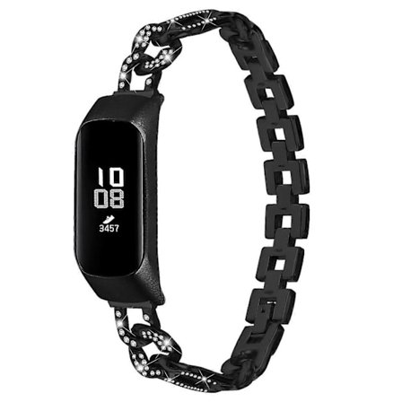 Typ C Klockarmband för Samsung Galaxy Fit-e SM-R375, Bling Rhinestone Dekor Klockarmband Legering [BR]