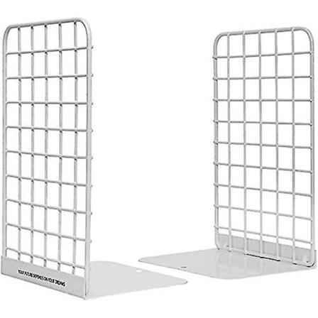 Metal Bogstøtter, 1 Par Moderne Geometriske Bogstøtter, Store Robust Køkken Bogstøtter Hvid