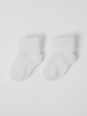 Polarn O. Pyret - 2-pack of baby socks - 16|18 - Childrenswear - white