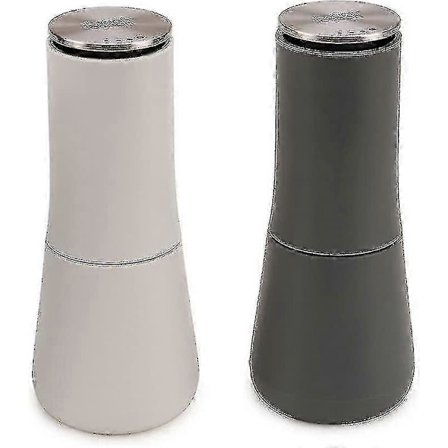 Salt- og peberkværnsæt, spildfri genopfyldelig keramisk kværn, topkværn, justerbar størrelse