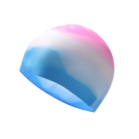 Svømmehætter til børn, elastisk silikonesvømmehat vandtæt svømmehætte til langt kort hår piger drenge børn teenagere børn