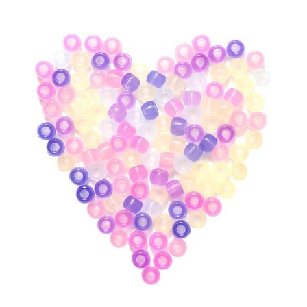 1000 stk Multi 7 Farge Plast UV Perler Klare Perler Farge Magisk Endring UV Reaktive Pony Perler Lys I Mørket For Smykkeproduksjon