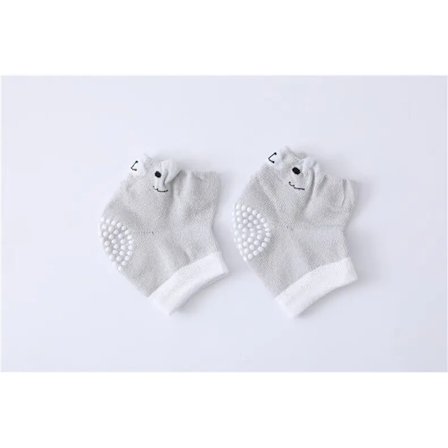 Harmaa Karhu - Vauvan Polvisuojat 0-3 Vuotta, Ryömimisen Turvatyyny Vauvoille, Puuvilla- ja Spandex-Polvi- ja Kyynärpääsuojat Vastasyntyneille ja 