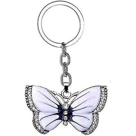 Kristallfjäril Hänge Nyckelring Nyckelring Berlock Bil Väska Plånbok Hängande