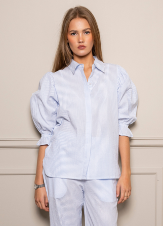 Amy Shirt Blue Seersucker Blue Seersucker / S