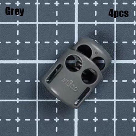 4stk Tactical Cord Lock Toggle Stopper GRÅ