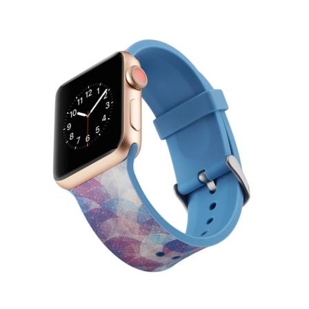 Silikoninen kelloranneke Apple Watch 4:lle 44mm, Series 3/2/1 42mm Multicolor