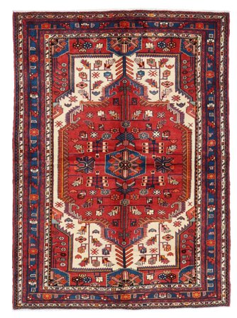 Medaillon Hamadan Teppich 160X220 Wolle