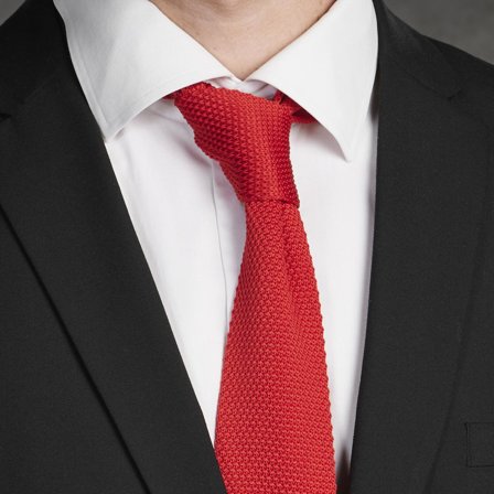 Red Knitted Tie for Men - Solid color neckties