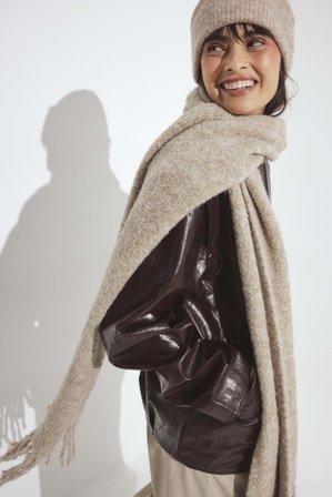 NA-KD Écharpe tricotée - Écharpes & Foulards - Beige - One Size