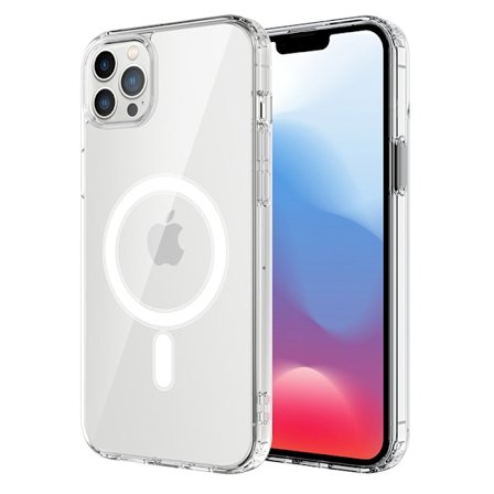1-pack iPhone 15 PRO MAX magnetiskt fodral, transparent två-i-ett trådlöst ma
