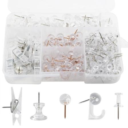 Push Pins Set Clear Push Pins Pins med kroker