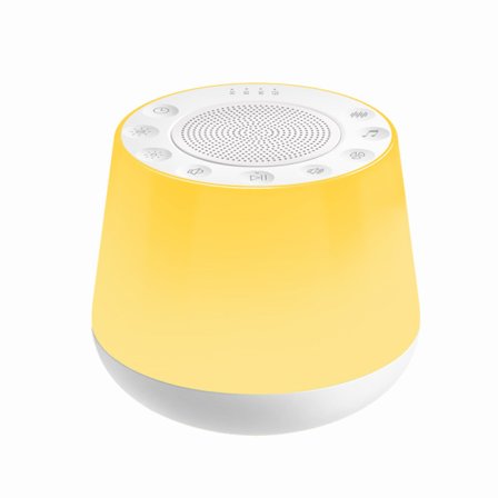 Bärbar vit brusmaskin, 32 lugnande naturljud (Vit)