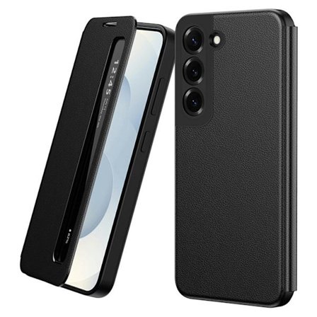 Mobilskal till Galaxy S22 Smart View Window Läder