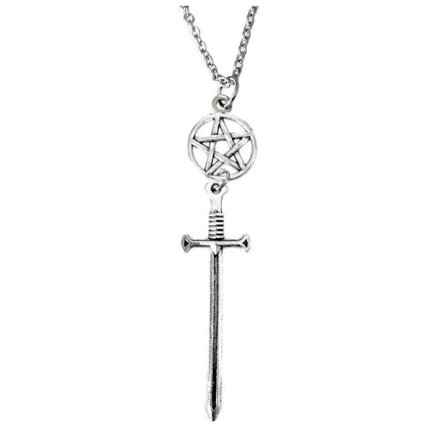 Halsband Svärd Pentagram Dagger Rostfri kedja