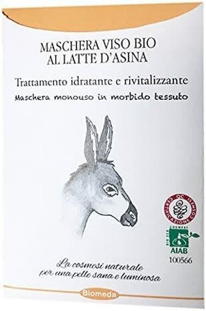 Biomeda Maschera Viso Monouso Al Latte D'Asina Bio