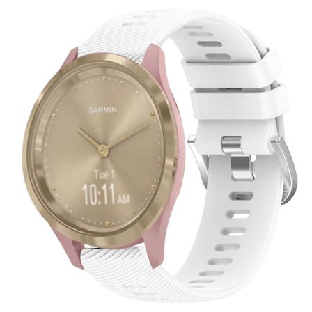 För Garmin Vivomove 3S 18mm Enfärgat Silikon Armbandsur (LGL)