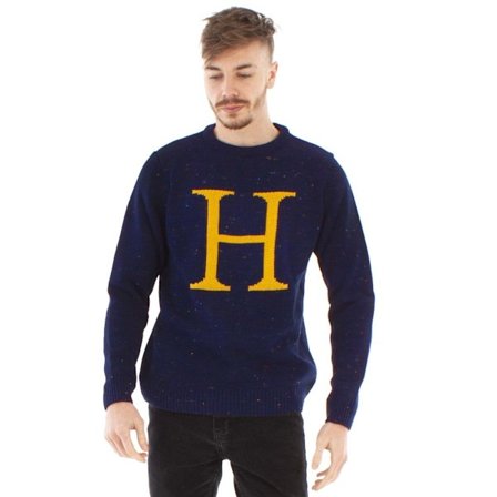 Harry Potter Unisex Vuxen Bokstav H Jultröja M Blå