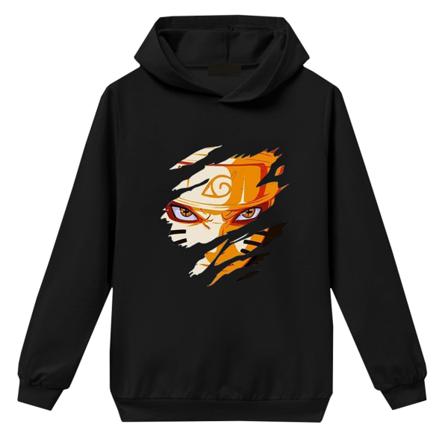 Naruto Hoodie Långärmad Crop Tops För Flickor, Pojkar